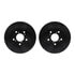 8512-59077 by DYNAMIC FRICTION COMPANY - Rotors-Drilled & Slotted-Black w/ 5000 Advanced Brake Pads Incl Hdw