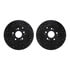 8512-59078 by DYNAMIC FRICTION COMPANY - Brake Rotor - Dimpled & Slotted - Black w/5000 Brake Pads & HW Kit