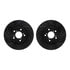 8512-59083 by DYNAMIC FRICTION COMPANY - Rotors-Drilled & Slotted-Black w/ 5000 Advanced Brake Pads Incl Hdw