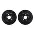8512-59101 by DYNAMIC FRICTION COMPANY - Brake Rotor - Dimpled & Slotted - Black w/5000 Brake Pads & HW Kit