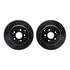 8512-59102 by DYNAMIC FRICTION COMPANY - Brake Rotor - Dimpled & Slotted - Black w/5000 Brake Pads & HW Kit