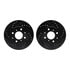 8512-59109 by DYNAMIC FRICTION COMPANY - Rotors-Drilled & Slotted-Black w/ 5000 Advanced Brake Pads Incl Hdw