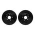 8512-59114 by DYNAMIC FRICTION COMPANY - Rotors-Drilled & Slotted-Black w/ 5000 Advanced Brake Pads Incl Hdw
