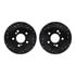 8512-63026 by DYNAMIC FRICTION COMPANY - Rotors-Drilled & Slotted-Black w/ 5000 Advanced Brake Pads Incl Hdw