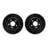 8512-63049 by DYNAMIC FRICTION COMPANY - Rotors-Drilled & Slotted-Black w/ 5000 Advanced Brake Pads Incl Hdw