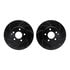 8512-63048 by DYNAMIC FRICTION COMPANY - Rotors-Drilled & Slotted-Black w/ 5000 Advanced Brake Pads Incl Hdw