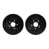 8512-63301 by DYNAMIC FRICTION COMPANY - Rotors-Drilled & Slotted-Black w/ 5000 Advanced Brake Pads Incl Hdw
