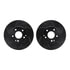 8512-63335 by DYNAMIC FRICTION COMPANY - Rotors-Drilled & Slotted-Black w/ 5000 Advanced Brake Pads Incl Hdw