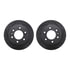 8512-63584 by DYNAMIC FRICTION COMPANY - Rotors-Drilled & Slotted-Black w/ 5000 Advanced Brake Pads Incl Hdw