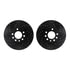 8512-65013 by DYNAMIC FRICTION COMPANY - Rotors-Drilled & Slotted-Black w/ 5000 Advanced Brake Pads Incl Hdw