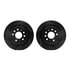 8512-65019 by DYNAMIC FRICTION COMPANY - Rotors-Drilled & Slotted-Black w/ 5000 Advanced Brake Pads Incl Hdw