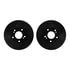 8512-67036 by DYNAMIC FRICTION COMPANY - Rotors-Drilled & Slotted-Black w/ 5000 Advanced Brake Pads Incl Hdw
