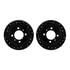 8512-67042 by DYNAMIC FRICTION COMPANY - Rotors-Drilled & Slotted-Black w/ 5000 Advanced Brake Pads Incl Hdw