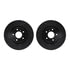 8512-67059 by DYNAMIC FRICTION COMPANY - Rotors-Drilled & Slotted-Black w/ 5000 Advanced Brake Pads Incl Hdw