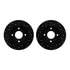 8512-67061 by DYNAMIC FRICTION COMPANY - Rotors-Drilled & Slotted-Black w/ 5000 Advanced Brake Pads Incl Hdw