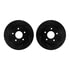 8512-67073 by DYNAMIC FRICTION COMPANY - Rotors-Drilled & Slotted-Black w/ 5000 Advanced Brake Pads Incl Hdw