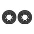 8512-67114 by DYNAMIC FRICTION COMPANY - Rotors-Drilled & Slotted-Black w/ 5000 Advanced Brake Pads Incl Hdw