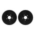 8512-67117 by DYNAMIC FRICTION COMPANY - Brake Rotor - Dimpled & Slotted - Black w/5000 Brake Pads & HW Kit