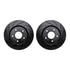 8512-67116 by DYNAMIC FRICTION COMPANY - Brake Rotor - Dimpled & Slotted - Black w/5000 Brake Pads & HW Kit