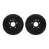 8512-68009 by DYNAMIC FRICTION COMPANY - Rotors-Drilled & Slotted-Black w/ 5000 Advanced Brake Pads Incl Hdw