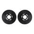 8512-72022 by DYNAMIC FRICTION COMPANY - Rotors-Drilled & Slotted-Black w/ 5000 Advanced Brake Pads Incl Hdw