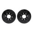 8512-72037 by DYNAMIC FRICTION COMPANY - Rotors-Drilled & Slotted-Black w/ 5000 Advanced Brake Pads Incl Hdw