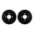 8512-72040 by DYNAMIC FRICTION COMPANY - Rotors-Drilled & Slotted-Black w/ 5000 Advanced Brake Pads Incl Hdw