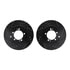 8512-72054 by DYNAMIC FRICTION COMPANY - Rotors-Drilled & Slotted-Black w/ 5000 Advanced Brake Pads Incl Hdw