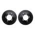8512-72084 by DYNAMIC FRICTION COMPANY - Brake Rotor - Dimpled & Slotted - Black w/5000 Brake Pads & HW Kit