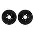 8512-73042 by DYNAMIC FRICTION COMPANY - Rotors-Drilled & Slotted-Black w/ 5000 Advanced Brake Pads Incl Hdw