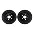 8512-73038 by DYNAMIC FRICTION COMPANY - Rotors-Drilled & Slotted-Black w/ 5000 Advanced Brake Pads Incl Hdw