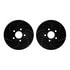 8512-73048 by DYNAMIC FRICTION COMPANY - Rotors-Drilled & Slotted-Black w/ 5000 Advanced Brake Pads Incl Hdw