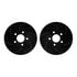 8512-73047 by DYNAMIC FRICTION COMPANY - Rotors-Drilled & Slotted-Black w/ 5000 Advanced Brake Pads Incl Hdw