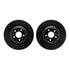 8512-73058 by DYNAMIC FRICTION COMPANY - Rotors-Drilled & Slotted-Black w/ 5000 Advanced Brake Pads Incl Hdw