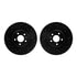 8512-73091 by DYNAMIC FRICTION COMPANY - Rotors-Drilled & Slotted-Black w/ 5000 Advanced Brake Pads Incl Hdw