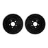 8512-73089 by DYNAMIC FRICTION COMPANY - Rotors-Drilled & Slotted-Black w/ 5000 Advanced Brake Pads Incl Hdw