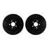 8512-73093 by DYNAMIC FRICTION COMPANY - Rotors-Drilled & Slotted-Black w/ 5000 Advanced Brake Pads Incl Hdw