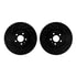 8512-73211 by DYNAMIC FRICTION COMPANY - Rotors-Drilled & Slotted-Black w/ 5000 Advanced Brake Pads Incl Hdw