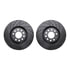 8512-73231 by DYNAMIC FRICTION COMPANY - Rotors-Drilled & Slotted-Black w/ 5000 Advanced Brake Pads Incl Hdw
