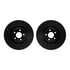 8512-73450 by DYNAMIC FRICTION COMPANY - Rotors-Drilled & Slotted-Black w/ 5000 Advanced Brake Pads Incl Hdw