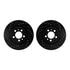 8512-74027 by DYNAMIC FRICTION COMPANY - Rotors-Drilled & Slotted-Black w/ 5000 Advanced Brake Pads Incl Hdw