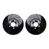 8512-74038 by DYNAMIC FRICTION COMPANY - Rotors-Drilled & Slotted-Black w/ 5000 Advanced Brake Pads Incl Hdw