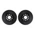 8512-74088 by DYNAMIC FRICTION COMPANY - Brake Rotor - Dimpled & Slotted - Black w/5000 Brake Pads & HW Kit