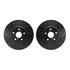 8512-75012 by DYNAMIC FRICTION COMPANY - Rotors-Drilled & Slotted-Black w/ 5000 Advanced Brake Pads Incl Hdw