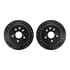 8512-75020 by DYNAMIC FRICTION COMPANY - Rotors-Drilled & Slotted-Black w/ 5000 Advanced Brake Pads Incl Hdw