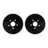 8512-76052 by DYNAMIC FRICTION COMPANY - Rotors-Drilled & Slotted-Black w/ 5000 Advanced Brake Pads Incl Hdw