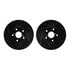 8512-76061 by DYNAMIC FRICTION COMPANY - Rotors-Drilled & Slotted-Black w/ 5000 Advanced Brake Pads Incl Hdw