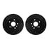 8512-76063 by DYNAMIC FRICTION COMPANY - Brake Rotor - Dimpled & Slotted - Black w/5000 Brake Pads & HW Kit