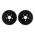 8512-76079 by DYNAMIC FRICTION COMPANY - Rotors-Drilled & Slotted-Black w/ 5000 Advanced Brake Pads Incl Hdw