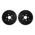 8512-76084 by DYNAMIC FRICTION COMPANY - Rotors-Drilled & Slotted-Black w/ 5000 Advanced Brake Pads Incl Hdw